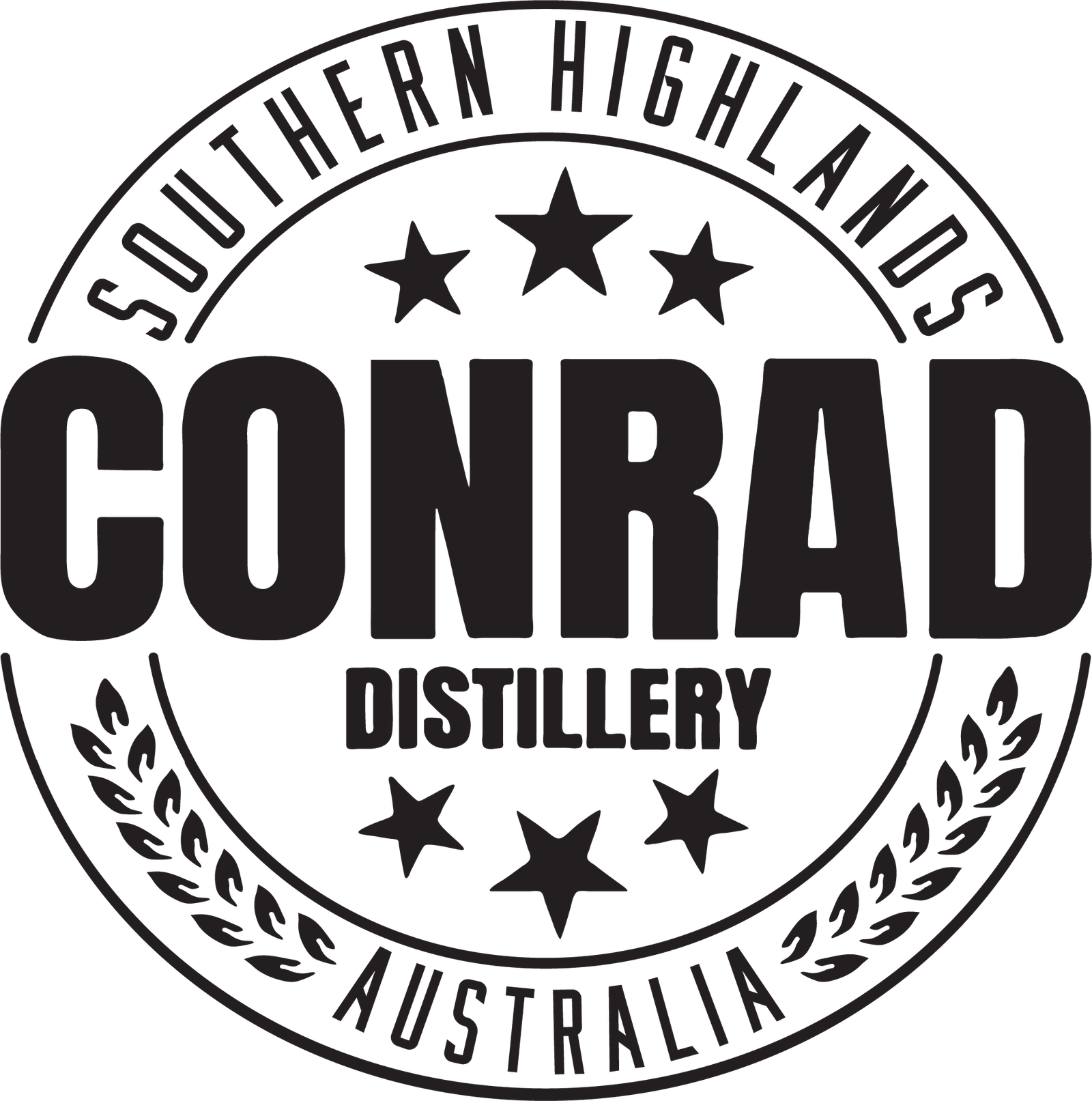 Conrad Distillery logo Black