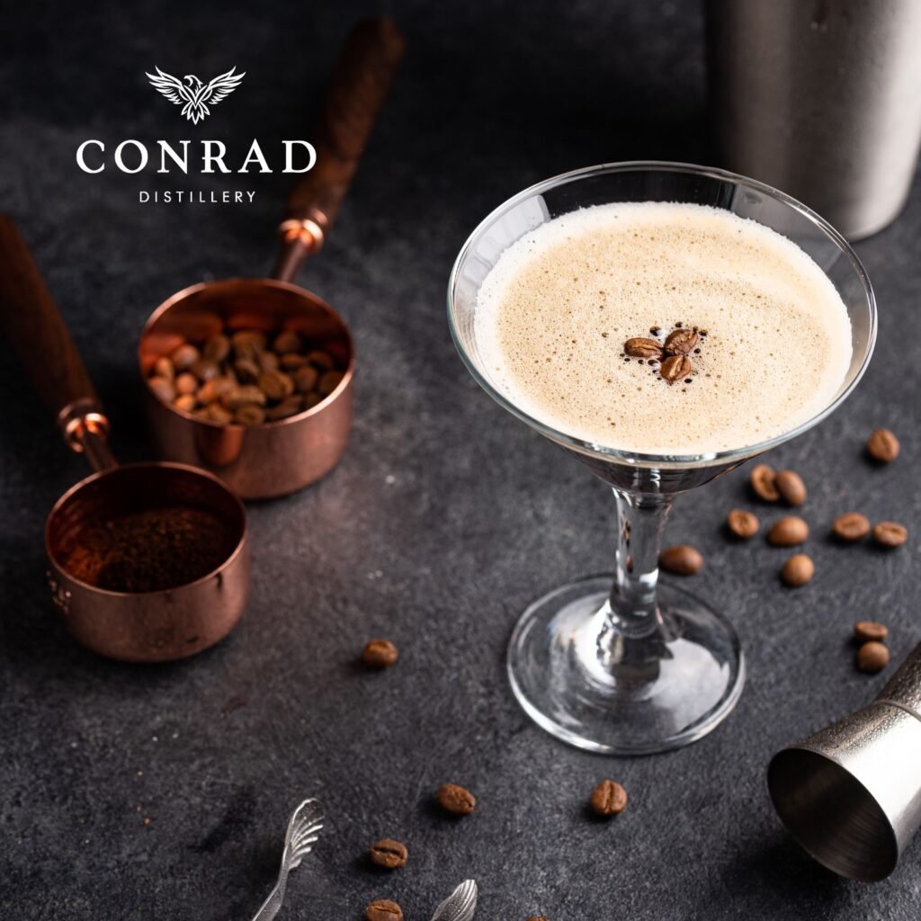 Conrad XO Café Espresso Martini with Fresh Coffee Beans